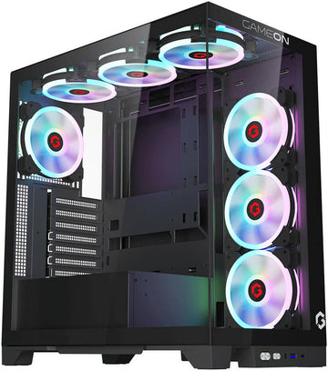 GAMEON Emperor Midnight IV Gaming Chassis Mid Tower, BLACK | GO-EMPERORIV-M