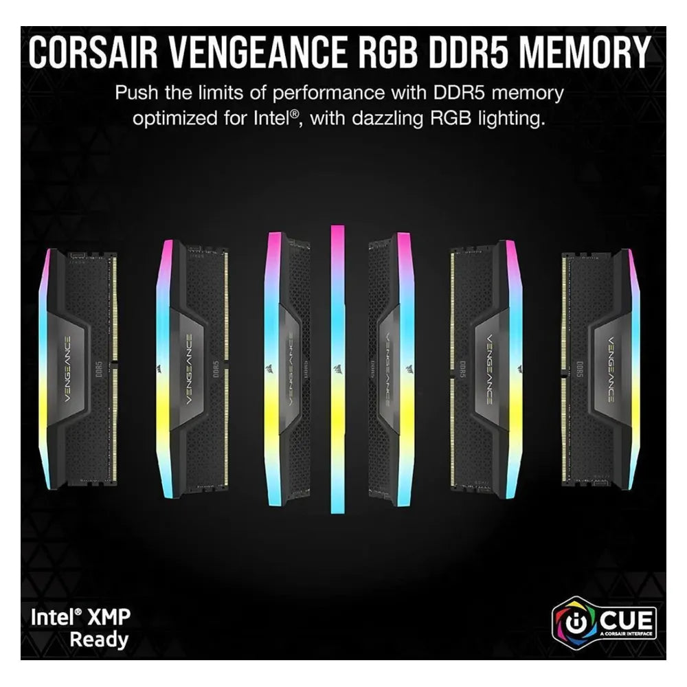 Corsair VENGEANCE RGB 32GB (2X16GB) DDR5 DRAM | CMH32GX5M2F6000Z36