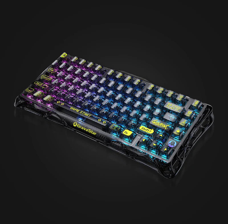 Mercury K1 Lite 75% Wireless - Transparent Black (Arabic Keyboard)