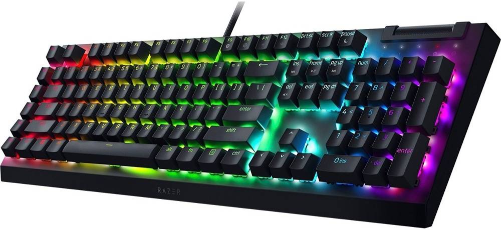 Razer BlackWidow V4 X Mechanical Keyboard, Razer Green Switches, Wired, ENG-ARAB Layout, Black | RZ03-04703500-R391