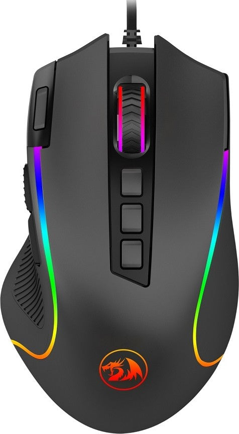 Redragon M612 Predator RGB Wired Optical Gaming Mouse, 8000 DPI, 11 Programmable Buttons, 5 Backlit Modes, Software Supports DIY Keybinds Rapid Fire Button, Black | Predator M612-RGB