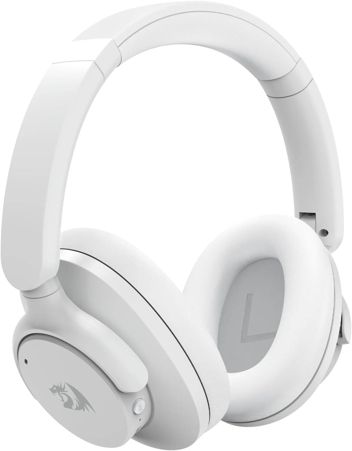 Redragon H610 VibeCore White Wireless Gaming Headset for PC, Mac, NS, Phone - BT 5.3 with Active Noise Cancellation, 40H Battery, Lightweight, Over-Ear Headphones with Built-in Mic, White