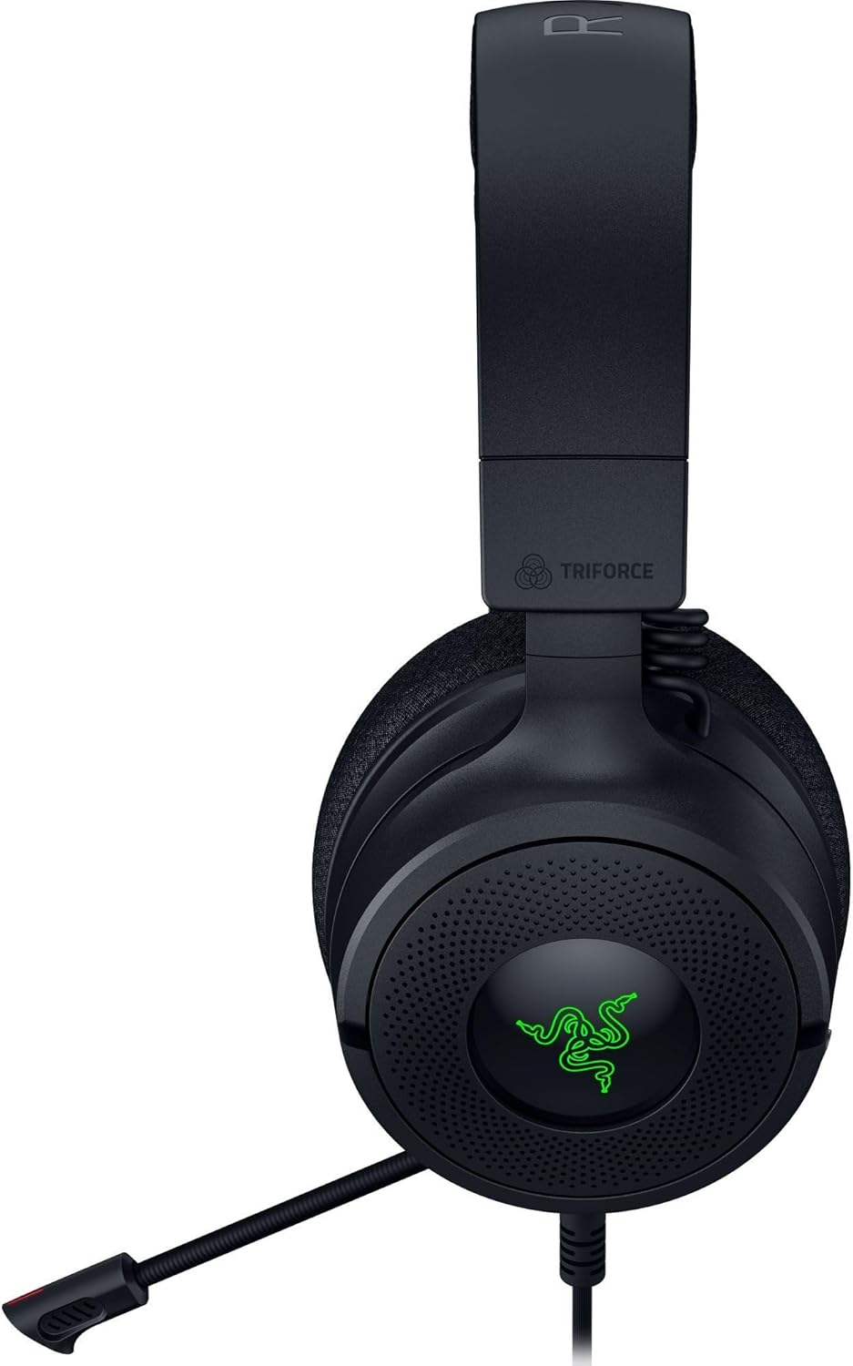 Razer Kraken V4 X Wired Gaming Headphones, Black, 40mm Razer TriForce Driver, Retractable Razer HyperClear, Unidirectional Pick-Up Pattern, Leatherette Cushions