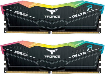 TeamGroup T-Force Delta RGB BLACK 64GB (2x32GB) DDR5 6000MHZ Desktop Memory, 288-Pin PC RAM, 38 CAS Latency, Intel XMP 3.0 Chipset, Black | FF3D564G6000HC38ADC01