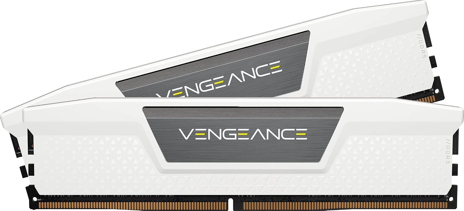 CORSAIR VENGEANCE 32GB (2×16GB) DDR5 6400MHz White Kit | CMK32GX5M2B6400Z36W