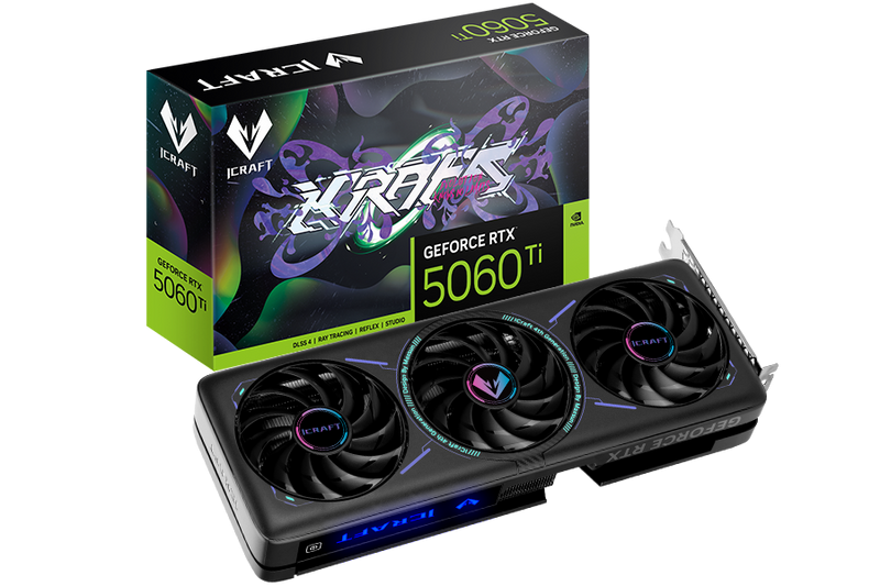 MAXSUN iCraft GeForce RTX 5060 Ti 8GB OC GDDR7 Triple Fan Gaming Graphics Card | MS-RTX5060Ti iCraft OC8G