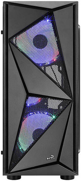 Aerocool Glider Tempered Glass ATX Mid Tower PC Case, | GLIDER-COSMO-G-BK-V