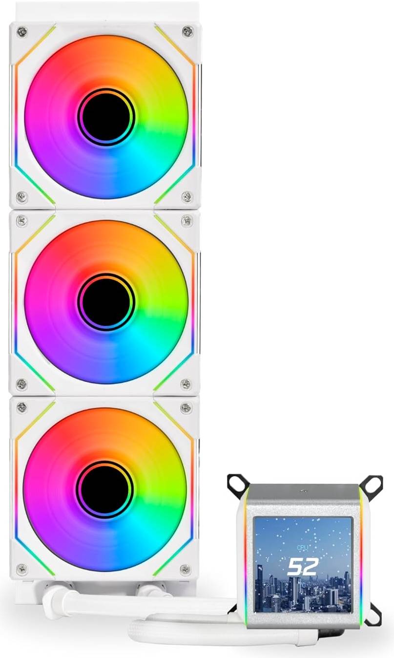 Lian Li Galahad II LCD SL-INF 360 AIO CPU Liquid Cooler, WHITE | GA2ALCD36INW