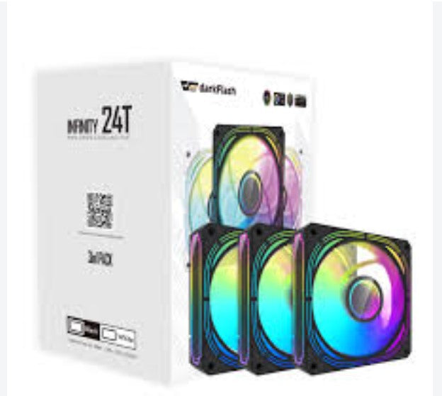 DARKFLASH INF24T 3 IN 1 BLACK 3IN 1 ARGB CASE FANS COMBO
