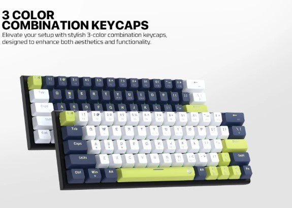 FANTECH MK874 V2 MORI WHITE BLUE ROISE WIRED MECHANICAL KEYBOARD