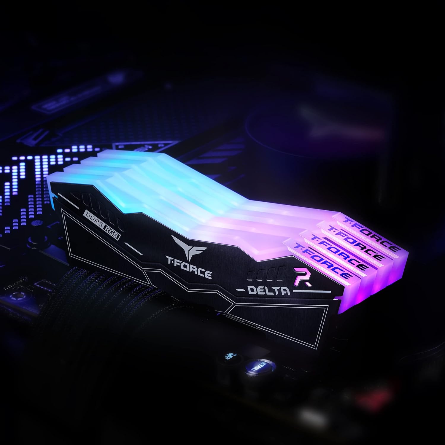 T-Force Delta RGB 48GB (2x24GB) 7200MHz DDR5 CL34-42-42-84 1.4V Memory, Black