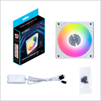 LIAN LI UNI FAN CL120 Reverse Blade Wireless 120mm Fan White | 12RCL1W1W