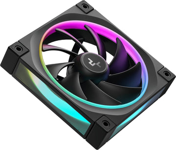 DeepCool FL12 120mm Single Chassis Fan, BLACK, 2150 RPM Fan Speed, 55 CFM Fan Airflow, Fluid Dynamic Bearing Type, 4-Pin PWM Fan Connector, Addressable RGB LED