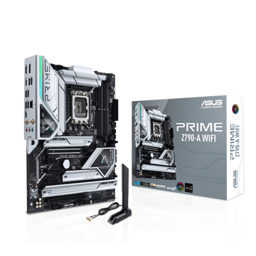 Asus Prime Z790-A WIFI DDR5 Gaming Motherboard LGA 1700, PCIe® 5.0, four M.2 slots, 16+1 DrMOS, DDR5, Intel WIFI 6E, 2.5 Gb LAN, HDMI®, DP, USB 3.2 Gen 2x2 Type-C®, front USB 3.2 Gen 2 Type-C®, Thunderbolt™ (USB4®) support