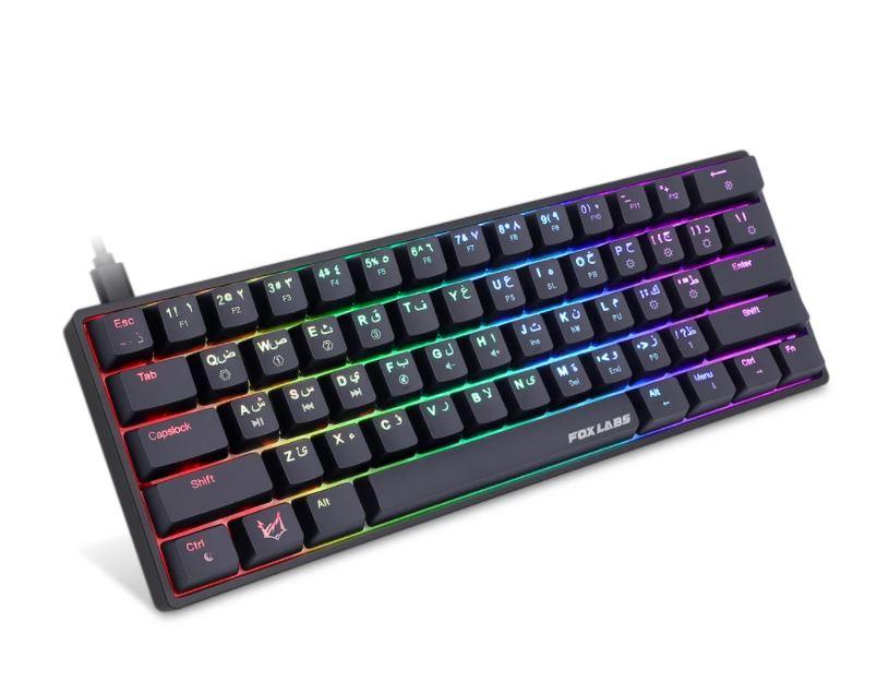 Foxlabs Mirage Arabic keys Black color Blue Switch 60%