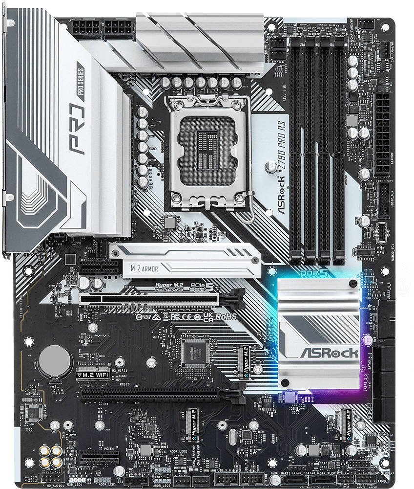 ASRock Z790 Pro RS LGA 1700 ATX Gaming Motherboard, Intel Z790 Chipset | 90-MXBK40-A0UAYZ