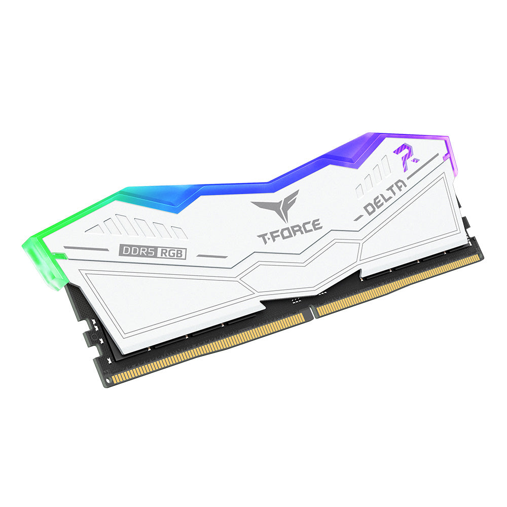 ذاكرة TeamGroup T-Force Delta RGB White سعة 32 جيجابايت (2x 16 جيجابايت) DDR5 بسرعة 6000 ميجاهرتز FF4D532G6000HC38ADC01
