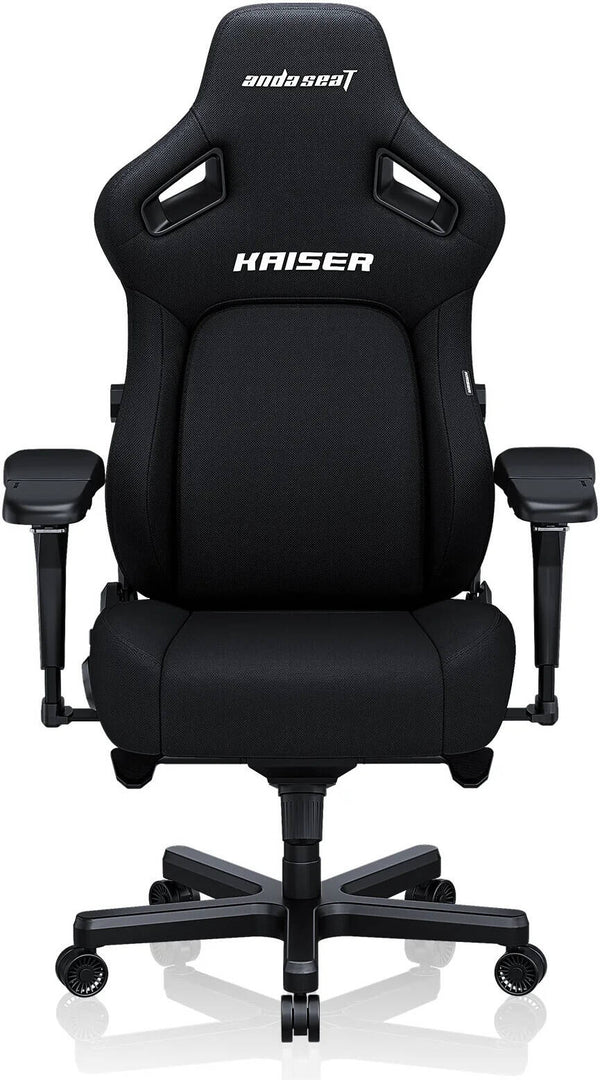 AndaSeat Kaiser 4 Series XL Premium Gaming Chair, 5° Sloping Seat Base, Pop-out Lumbar, 5D Armrests, Up to 180kg Max Weight, Linen Fabric, XL, Carbon Black | AD12YDDC-XLL-20-B-CF