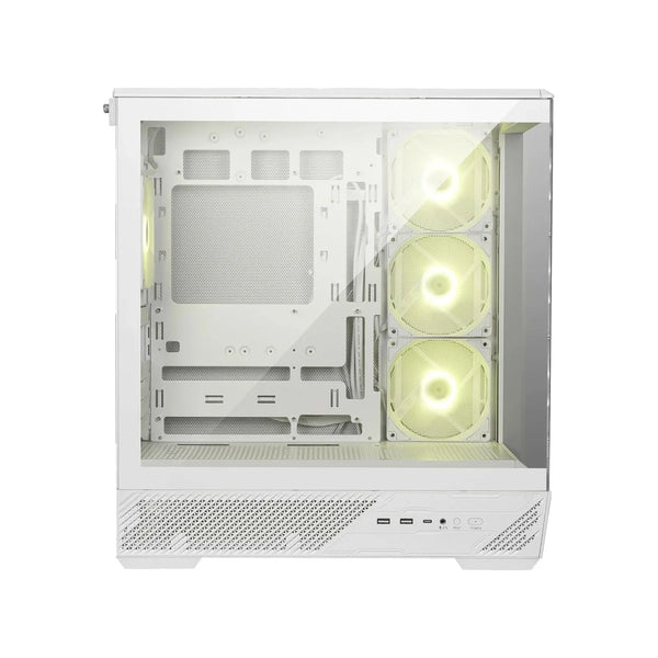 MSI MAG PANO 130R PZ Glass Panoramic Mid-Tower Gaming Case - White | PANO130RPZWH