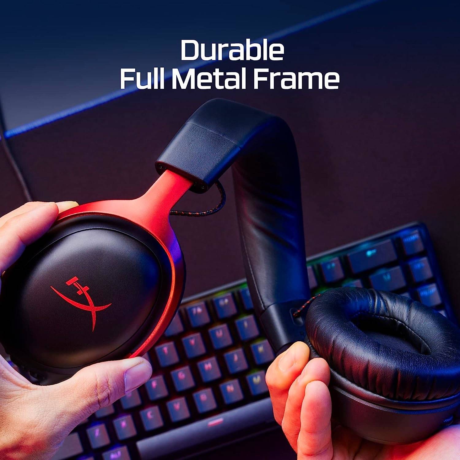 سماعة رأس سلكية للألعاب HyperX Cloud III، لأجهزة الكمبيوتر / PS5 / Xbox Series، لون أسود | 727A8AA