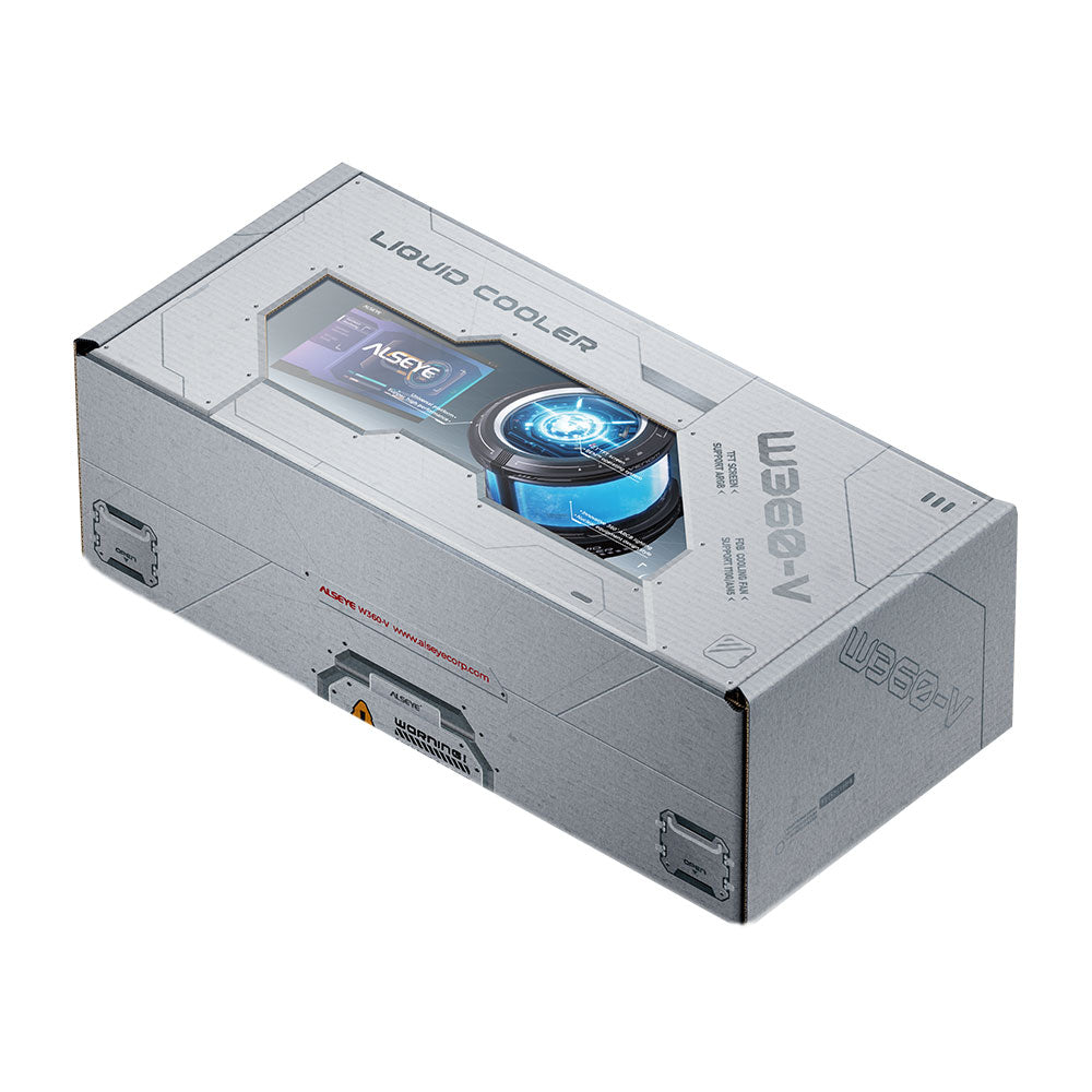 Alseye W360-V-W 360MM ARGB TFT Screen AIO Liquid CPU Cooler, 3200RPM, 350W TDP | White