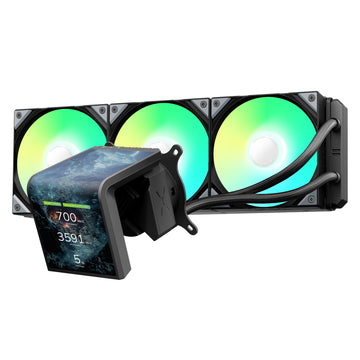 TRYX Panorama SE ARGB 360 Black Rotatable AMOLED Screen Liquid Cooler | L-P360L-AM3M-G0K