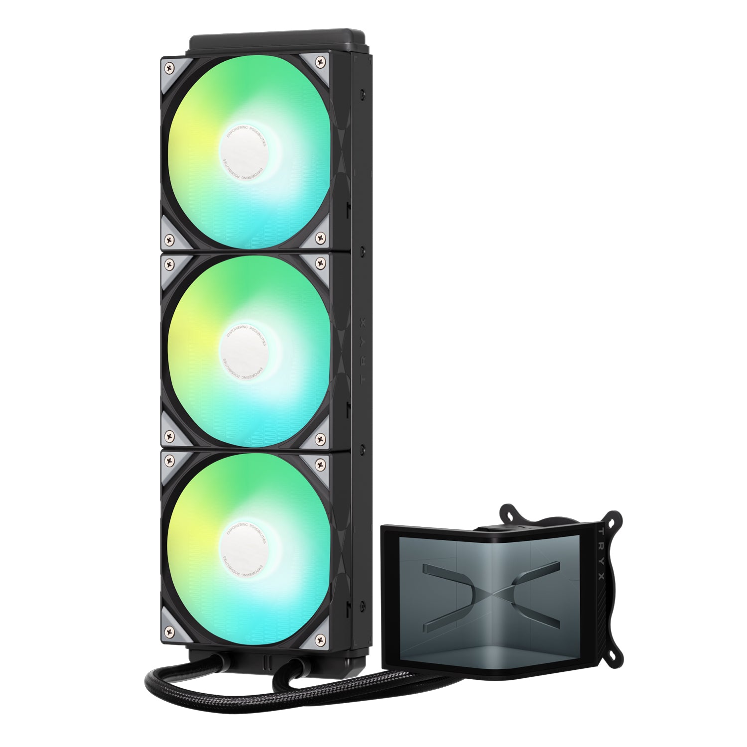 TRYX Panorama SE ARGB 360 Black Rotatable AMOLED Screen Liquid Cooler | L-P360L-AM3M-G0K