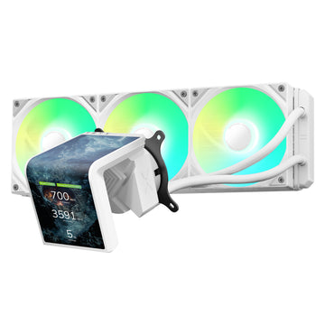 TRYX Panorama SE ARGB 360 White Rotatable AMOLED Screen Liquid Cooler | L-P360L-AM3M-G0W