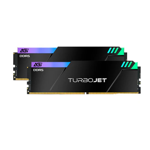 AGI TURBOJET UD858 RGB 32GB (2X16GB) 6000MHz DDR5, CL30, Gaming Memory, Black