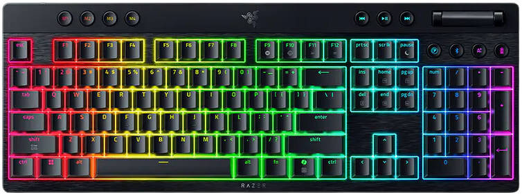 Razer Black Widow V4 Hyperspeed - Wireless Mechanical Full Size Gaming Keyboard - English Layout | RZ03-05270100-R3M1