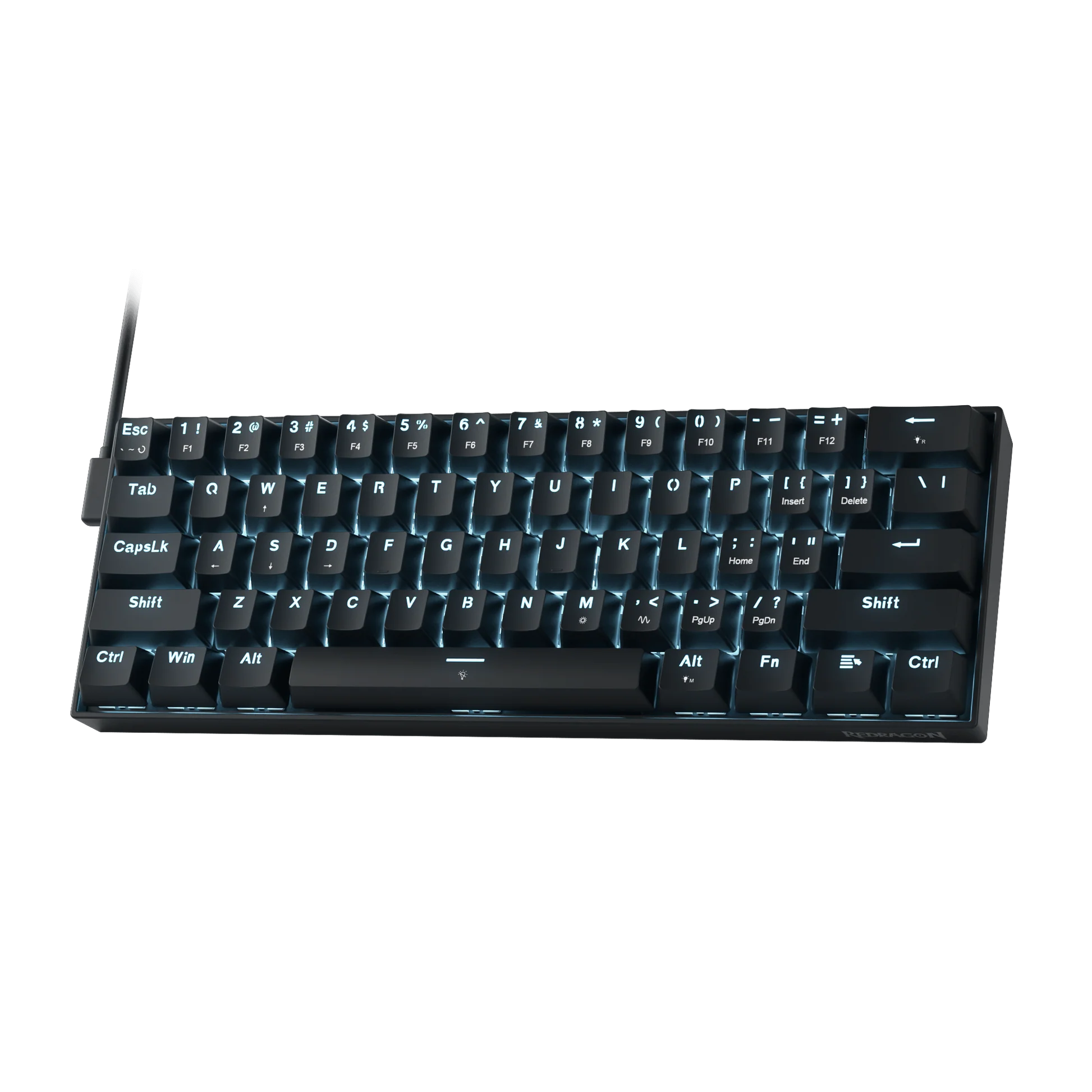 Redragon FIZZ BLACK |  K617RGB-M 60% Wired RGB Mechanical Keyboard with 8K MAGNETIC SWITCH
