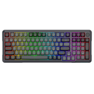 Redragon Bragi Pro K688-RGB-PRO 3-Mode Connection GASKET Mounted Gaming Mechanical Keyboard, Black
