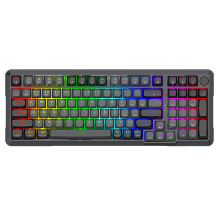Redragon Bragi Pro K688-RGB-PRO 3-Mode Connection GASKET Mounted Gaming Mechanical Keyboard, Black