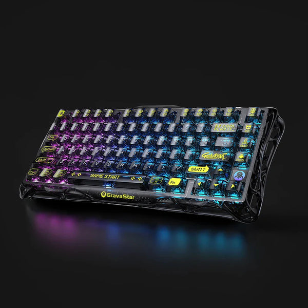 Mercury K1 Lite 75% Wireless - Transparent Black (Arabic Keyboard)