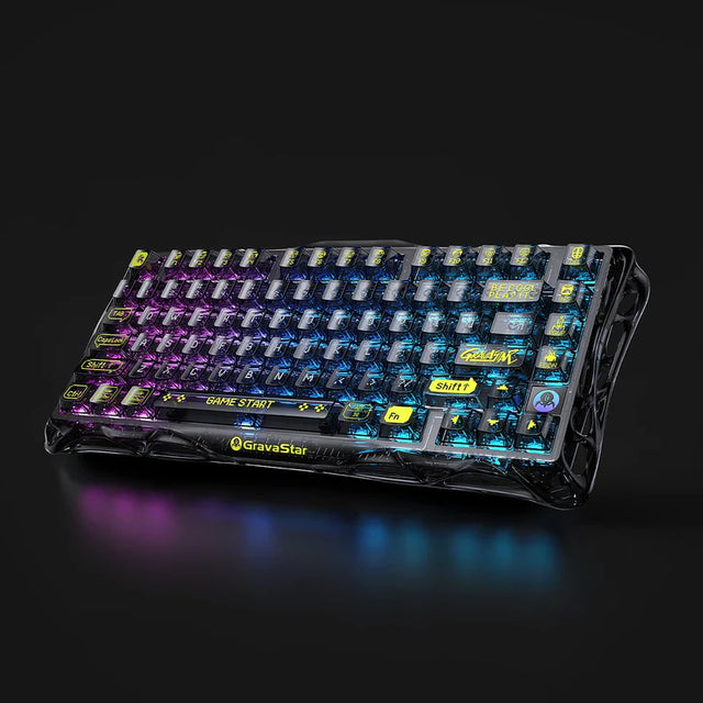 Mercury K1 Lite 75% Wireless - Transparent Black (Arabic Keyboard)
