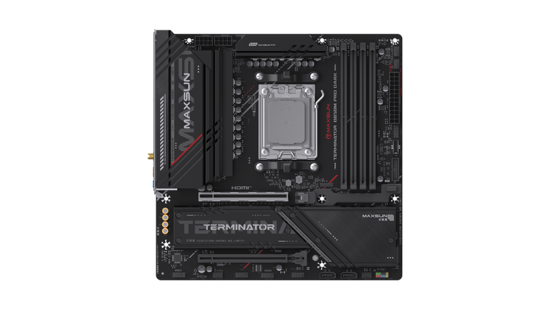 MAXSUN MS-Terminator B850M PRO DARK WIFI AMD AM5 socket, , compatible with AMD Ryzen™ 7000, 8000, and 9000 series processors, B850 Chipset