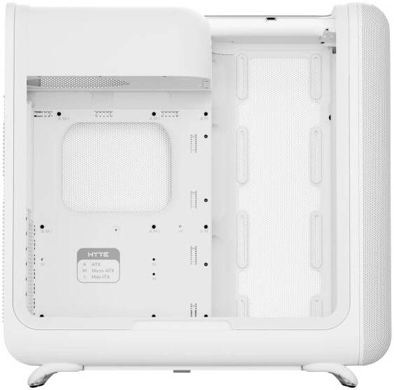 HYTE X50 Modern Performance ATX Mid-Tower Tempered Glass PC Gaming Case, Full-Coverage Micro-Mesh, Up to 10 Fans x 120mm, SNOW WHITE Edition | CS-HYTE-X50G-WW