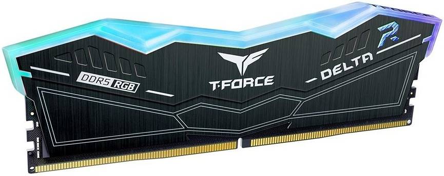 TeamGroup T-Force Delta RGB BLACK 64GB (2x32GB) DDR5 6000MHZ Desktop Memory, 288-Pin PC RAM, 38 CAS Latency, Intel XMP 3.0 Chipset, Black | FF3D564G6000HC38ADC01