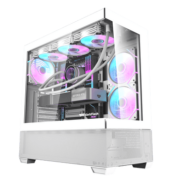 Darkflash DS900 Air ATX PC Case, 270 degree Panoramic design, White