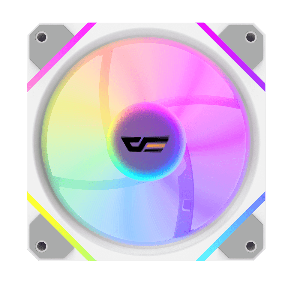 Darkflash DM12PRO 3 in 1 ARGB Fans w/ Remote and Hub, White | DM12PRO3IN1W
