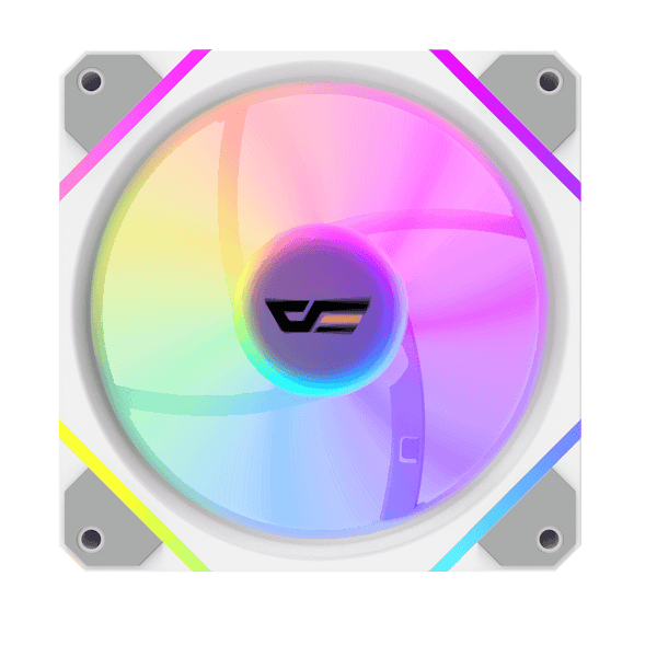 Darkflash DM12PRO 3 in 1 ARGB Fans w/ Remote and Hub, White | DM12PRO3IN1W