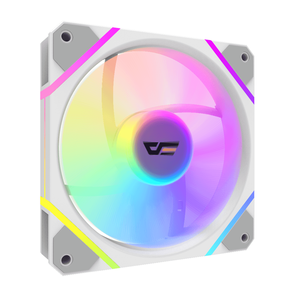 Darkflash DM12PRO 3 in 1 ARGB Fans w/ Remote and Hub, White | DM12PRO3IN1W
