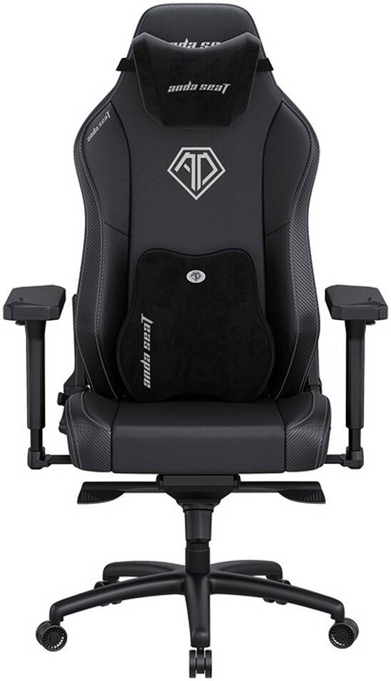 AndaSeat Phantom 3 Series XL Gaming Chair, BLACK, DuraXtra Leatherette Upholstery, 65mm Caster, Class 4 Hydraulic Pistons, 4D Adjustable Armrest, 90° to 165° Back Tilt, Black | AD18XL-52-B-PVC