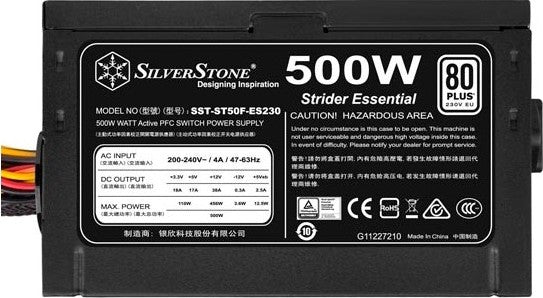 Silverstone Strider 500W 80 Plus White Power Supply Unit | SST-ST50F-ES230
