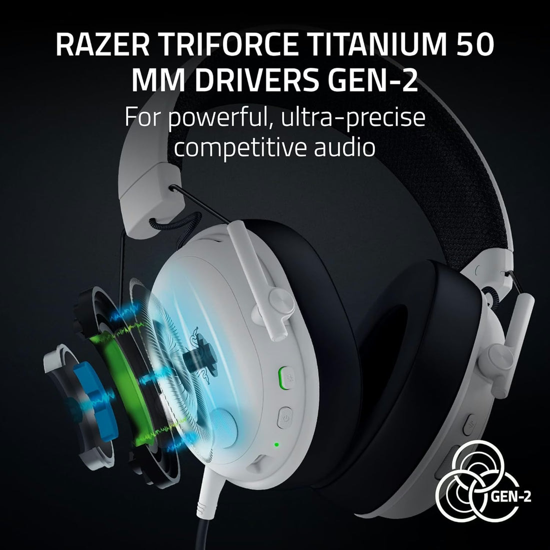 Razer BlackShark V3 Wireless Esports Headset - White Edition | RZ04-05410400-R3M1