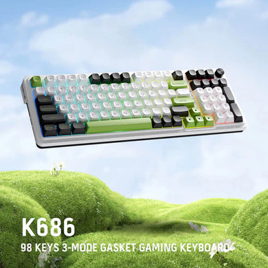 Redragon Eisa Max Wireless Gaming Hot-Swappable RGB Mechanical Keyboard 3 Modes 98 Keys, White