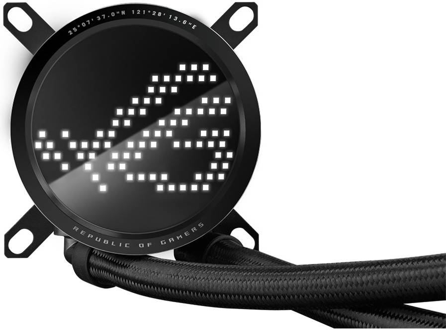ASUS ROG Ryuo III 360 BLACK ARGB CPU Gaming Liquid Cooler, 8th Gen Asetek Pump, Anime Matrix LED, 2200 RPM Speed 3 x Fan, 2600 RPM Pump Speed, LGA 1700,1200,115X / AM5,AM4