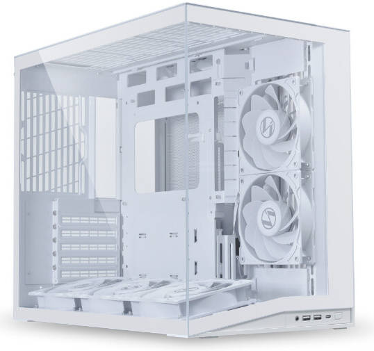 Lian Li O11D Mini V2 Flow Gaming Case with 5 non rgb fans | WHITE