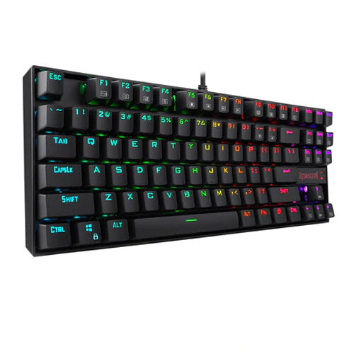 Redragon K552-Arabic KUMARA RGB Wired Gaming Keyboard, Black