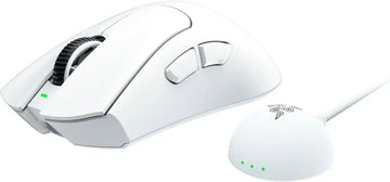 Razer DeathAdder V4 Pro Gaming Mouse, Optical Mouse Switches Gen-4, 900 Max Speed IPS, 45,000 Max Sensitivity DPI, Up to 8000 Hz Polling Rate, White | RZ01-05330200-R3G1